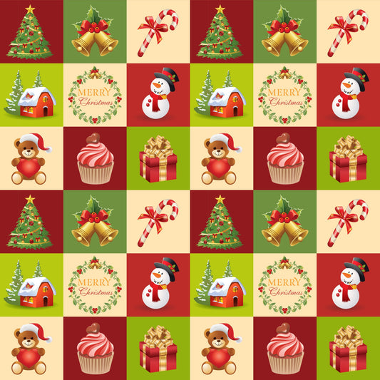 Christmas Love Pattern 5 Quilting Cotton Fabric