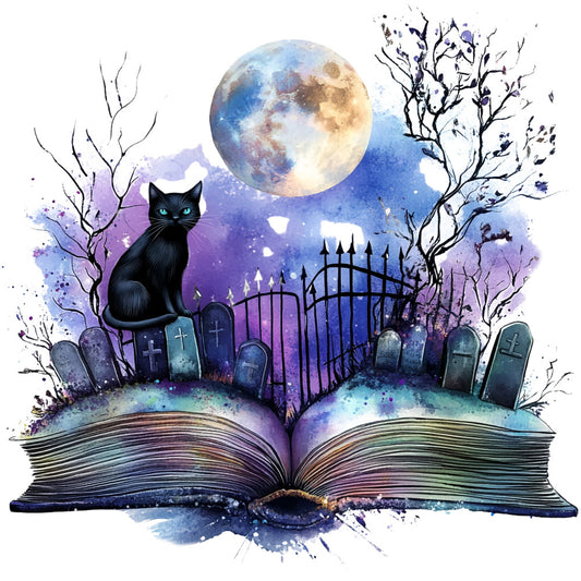 Halloween Books Fabric Panel 19