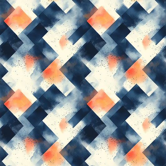 Mid Century Mod Geometric Pattern 4 Quilting Cotton Fabric