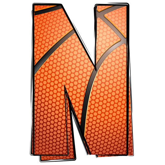 Basketball Doodles Alphabet Fabric Panel 30