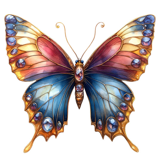 Ephemera Butterflies Fabric Panel 20