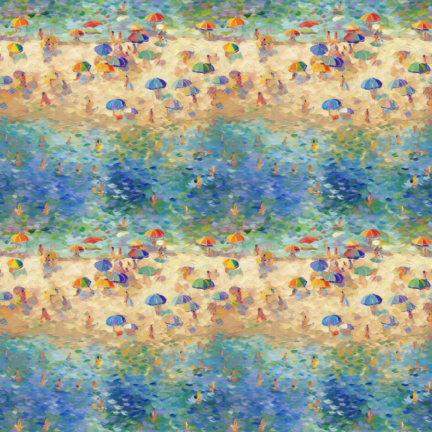Monet Inspired Art Pattern 12 Quilting Cotton Fabric