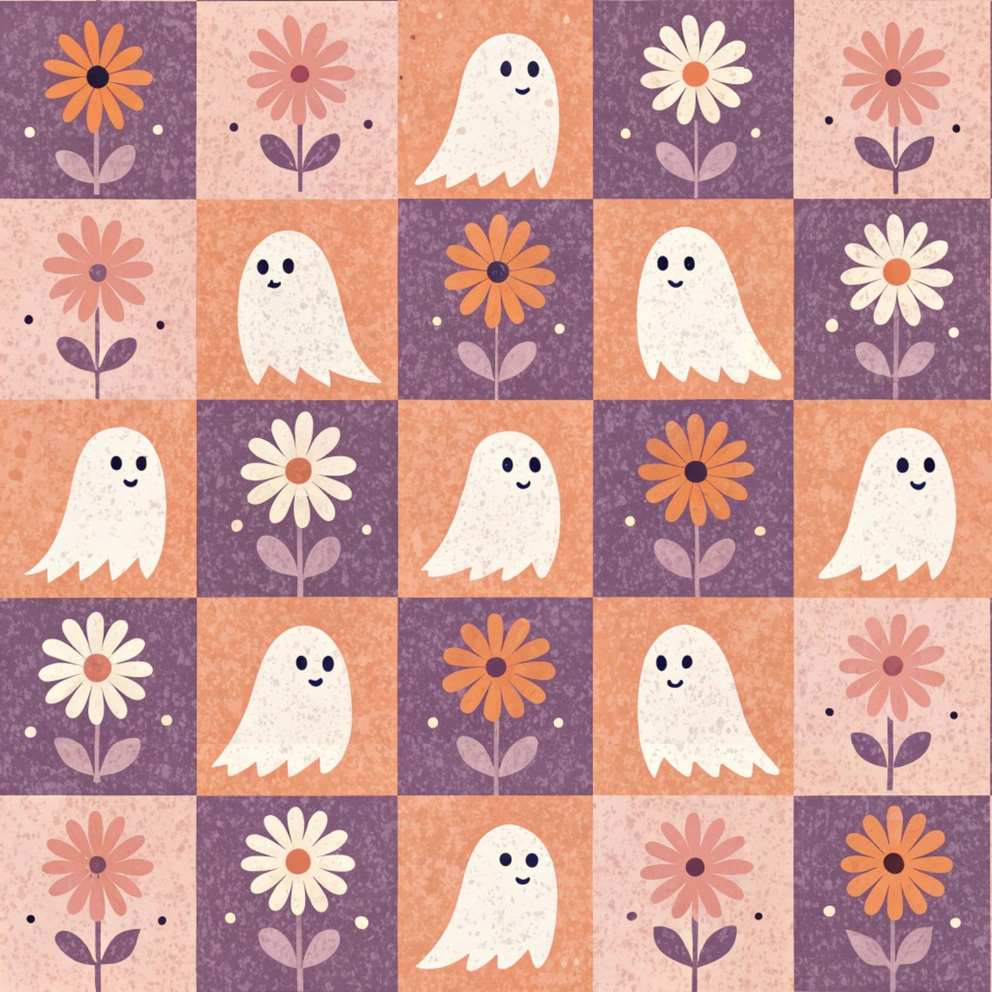 Retro Halloween Pattern 21 Quilting Cotton Fabric