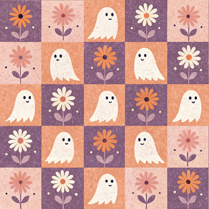 Retro Halloween Pattern 21 Quilting Cotton Fabric