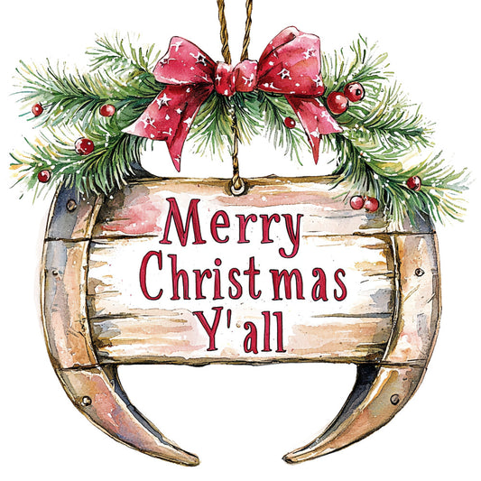 Cowboy Christmas Fabric Panel 32