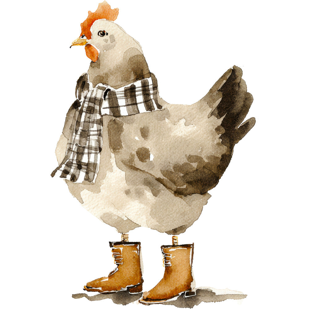 Rustic Barnyard Birds Fabric Panel 31