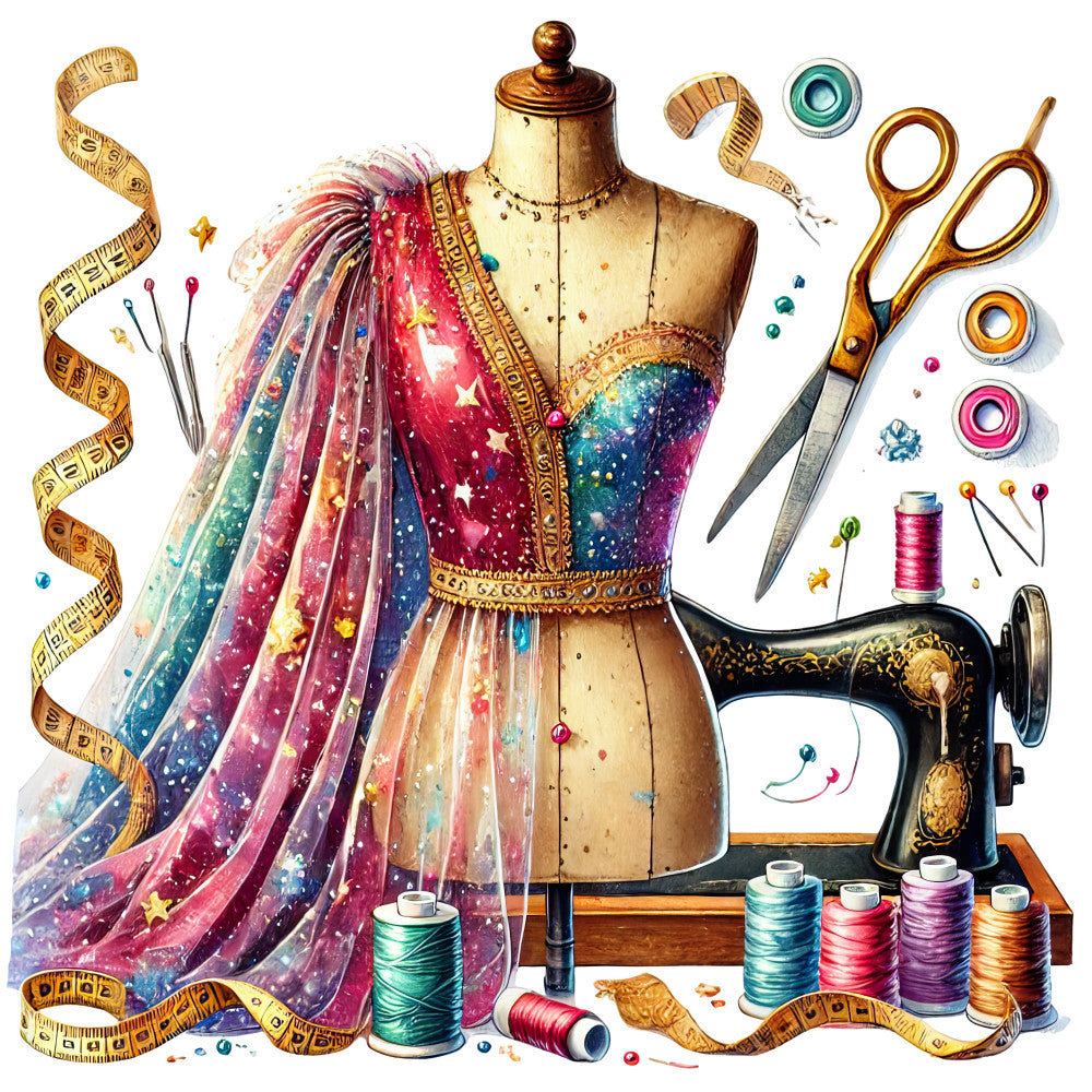 Sewing Scenes Fabric Panel 3