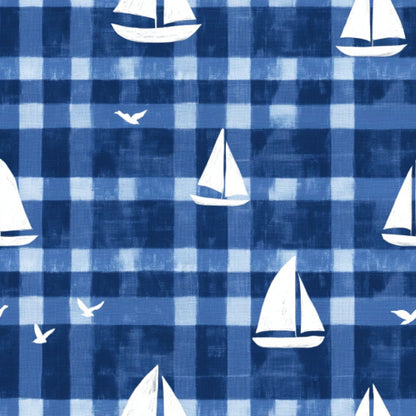 Navy Harbor Pattern 3 Minky Fabric