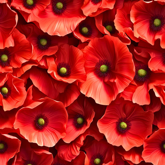 Realistic Flowers Pattern 40 Quilting Cotton Fabric
