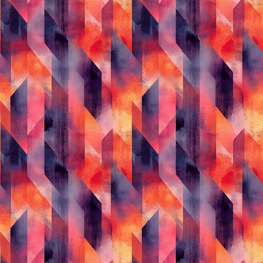 Mid Century Mod Geometric Pattern 9 Quilting Cotton Fabric