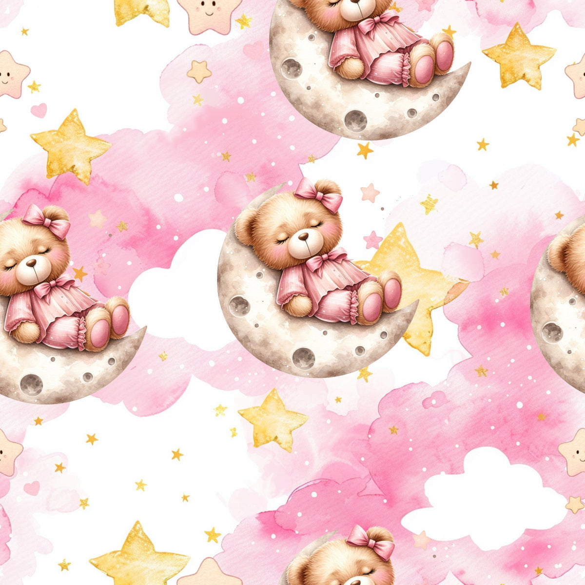 Beary Sweet Party Pattern 5 Minky Fabric