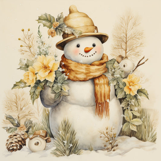 Classic Snowman Fabric Panel 43