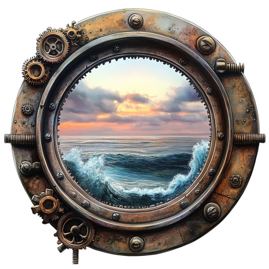 Steampunk Nautical Fabric Panel 8