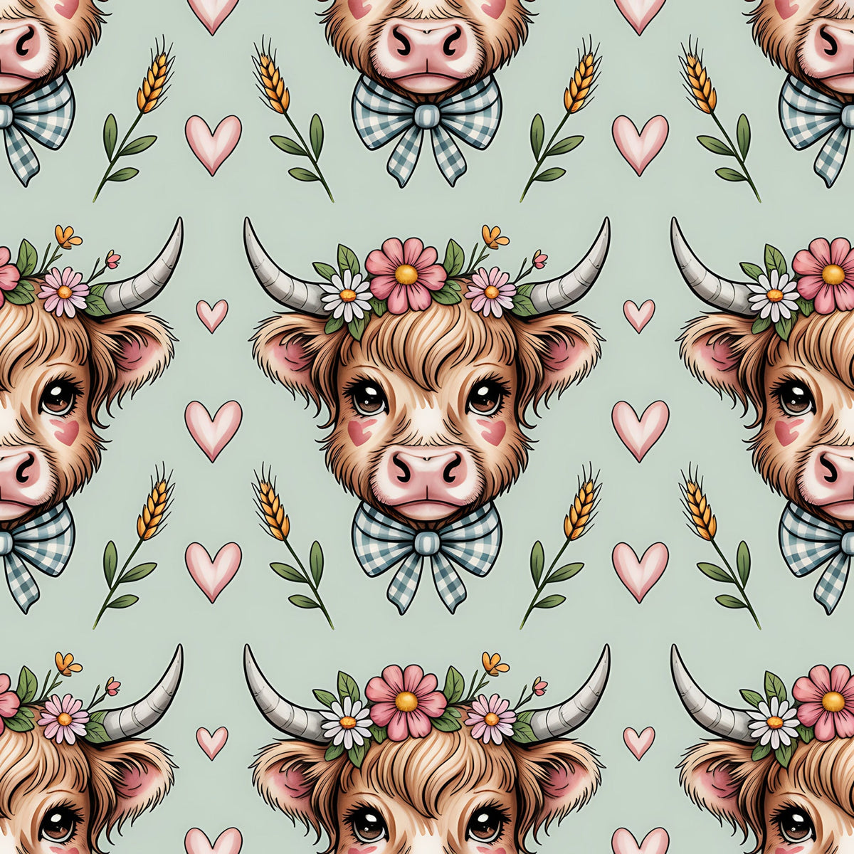 Gingham Grazers Pattern 14 Minky Fabric
