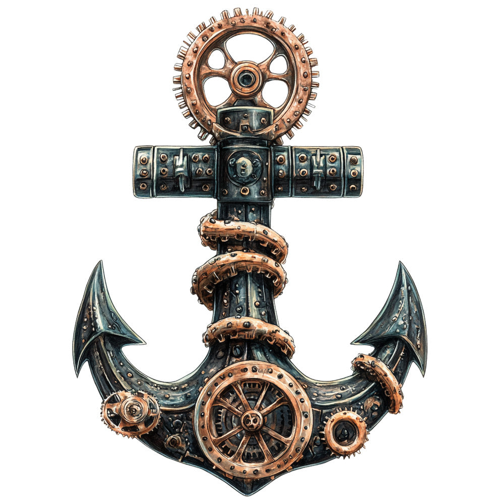 Steampunk Nautical Fabric Panel 33