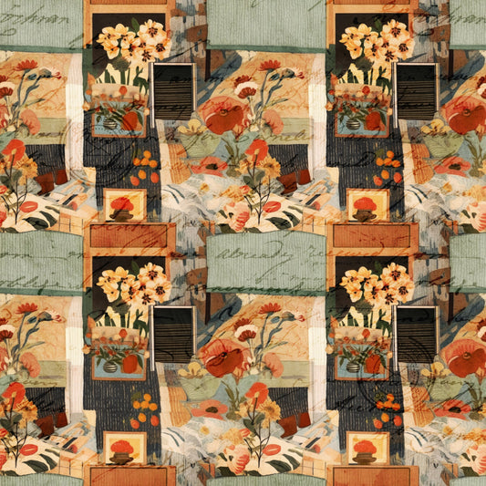 Cottagecore Scrapbook Pattern 9 Quilting Cotton Fabric