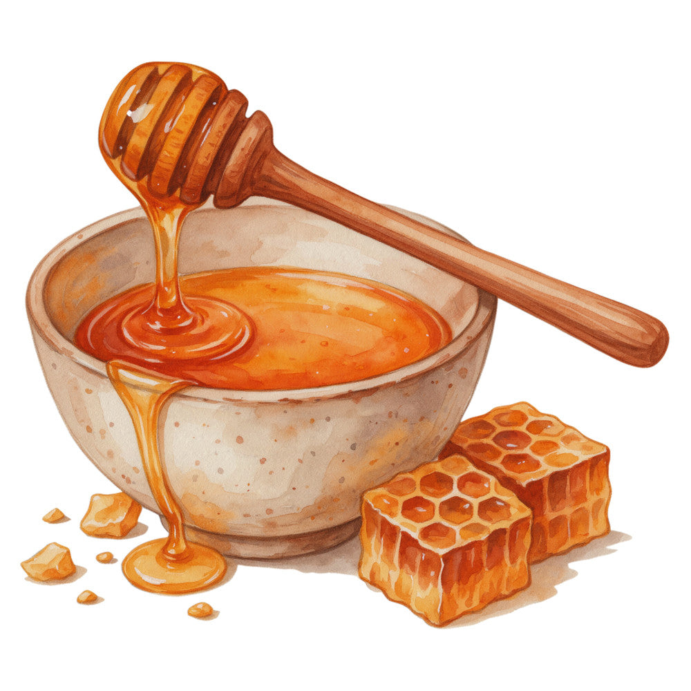 honey gold, amber orange, warm golden, honeycomb, beehive, honey drip, wooden bowl, honey dipper, rustic kitchen, farmhouse, nature, food illustration, culinary, kitchen decor, autumn, fall, harvest, sweet theme, whimsical, cottage core, country style, organic, natural, bee themed, food art, vintage inspired, warm tones, earthy, homemade, traditional