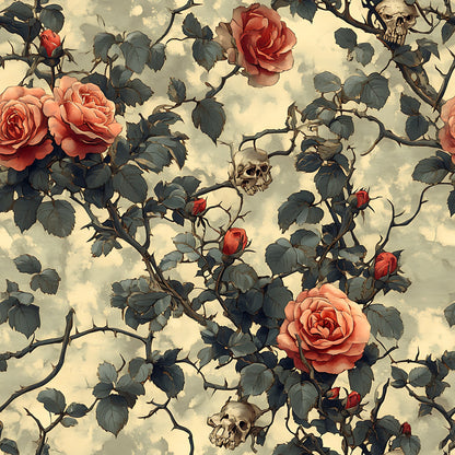 Thorned Roses Pattern 13 Minky Fabric