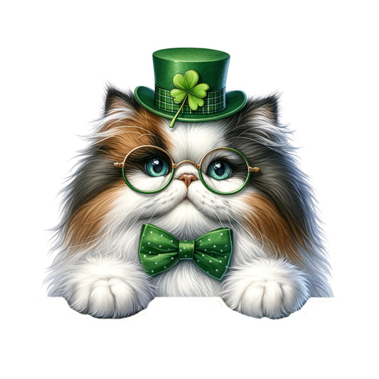 St Patricks Day Cat Fabric Panel 16