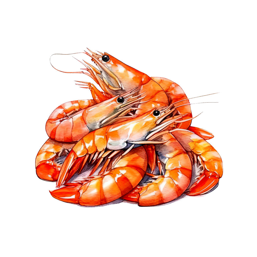 Pile of Shrimp Fabric Panel 2