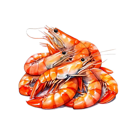 Pile of Shrimp Fabric Panel 2
