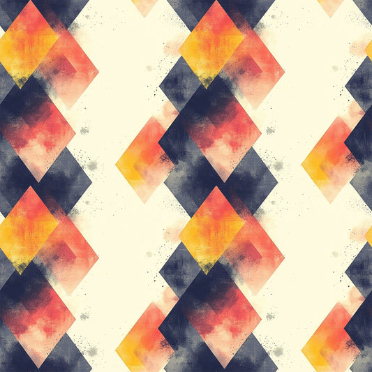 Mid Century Mod Geometric Pattern 11 Quilting Cotton Fabric