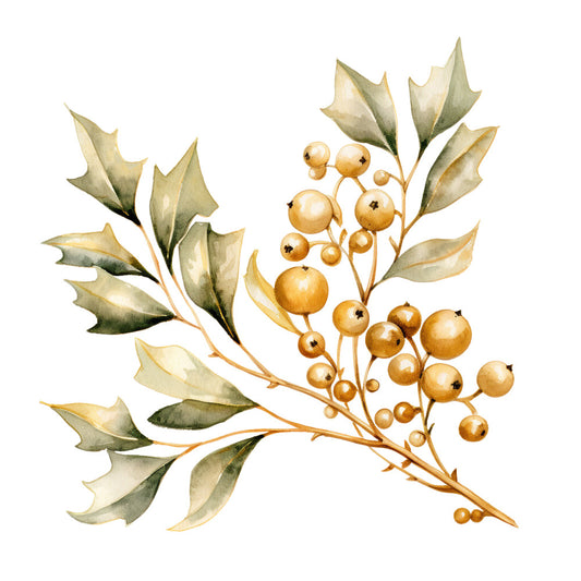 A Golden Christmas Fabric Panel 11