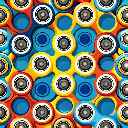 Primary Whirl Pattern 4 Minky Fabric
