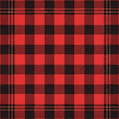 Classic Red and Black Buffalo Plaid Pattern 8 Quilting Cotton Fabric