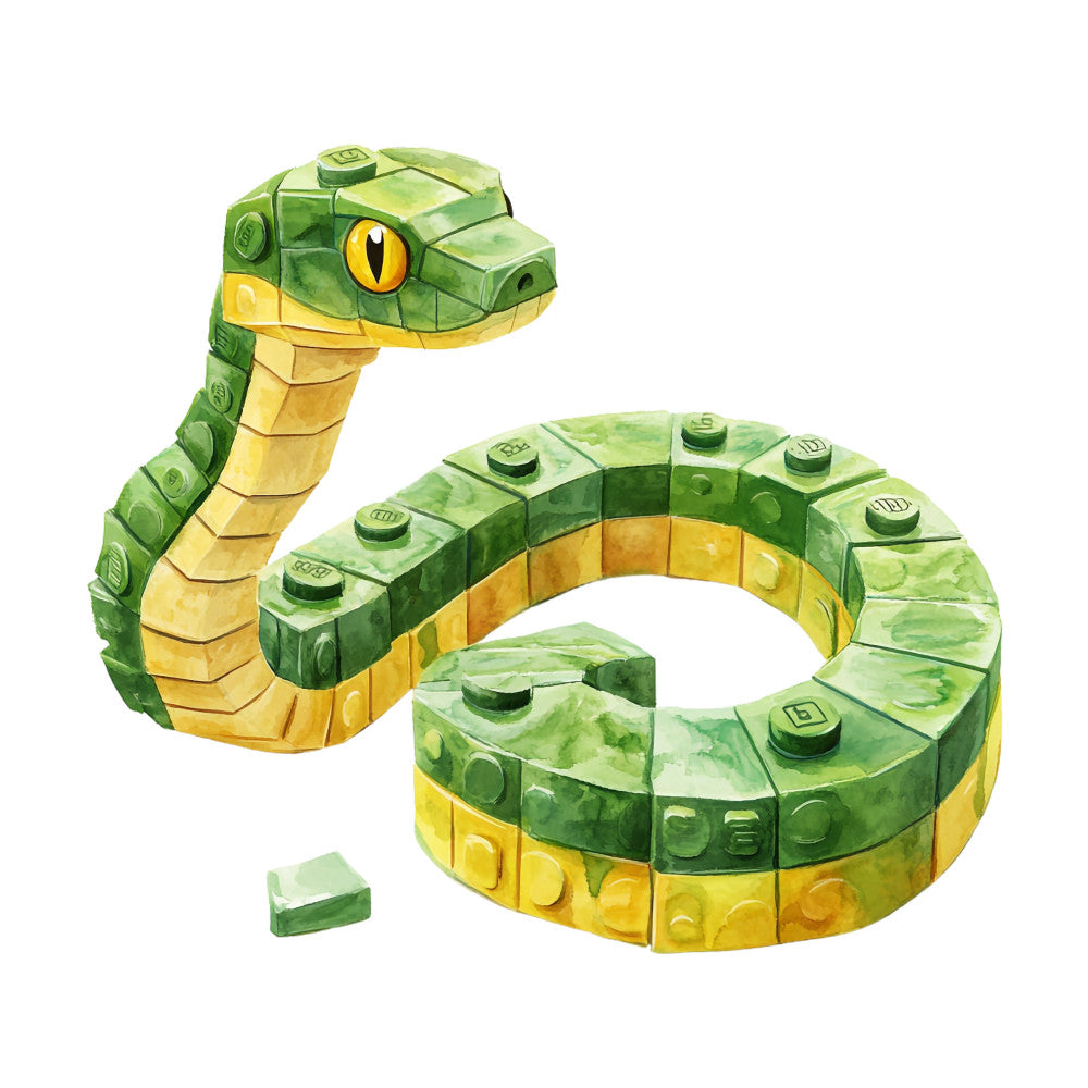 Building Bricks Animals Fabric Panel 1