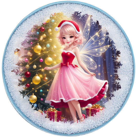 Winter Fairy Ornament Fabric Panel 8