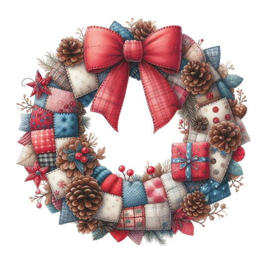 Christmas Patchwork Fabric Panel 19