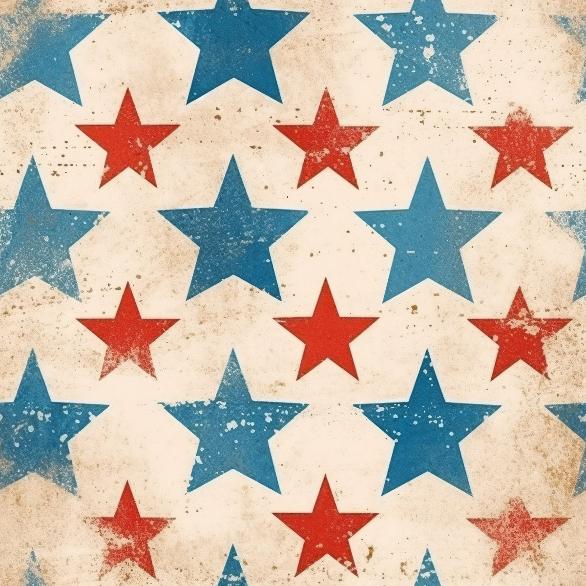 Faded Americana Pattern 2 Minky Fabric