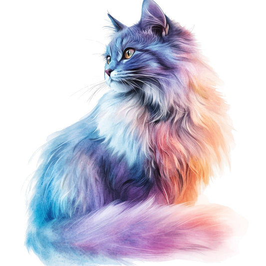 Colorful Cats Fabric Panel 23