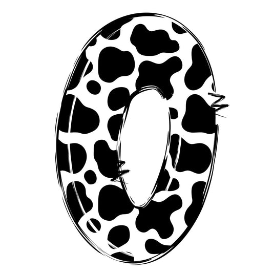 Cow Print Alphabet Fabric Panel 34