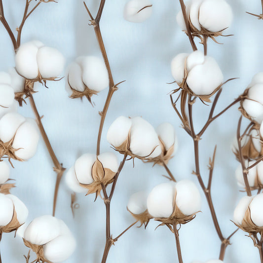 Raw White Cotton Pattern 8 Quilting Cotton Fabric