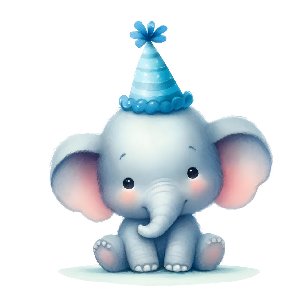 Baby Boy Elephant Fabric Panel 32