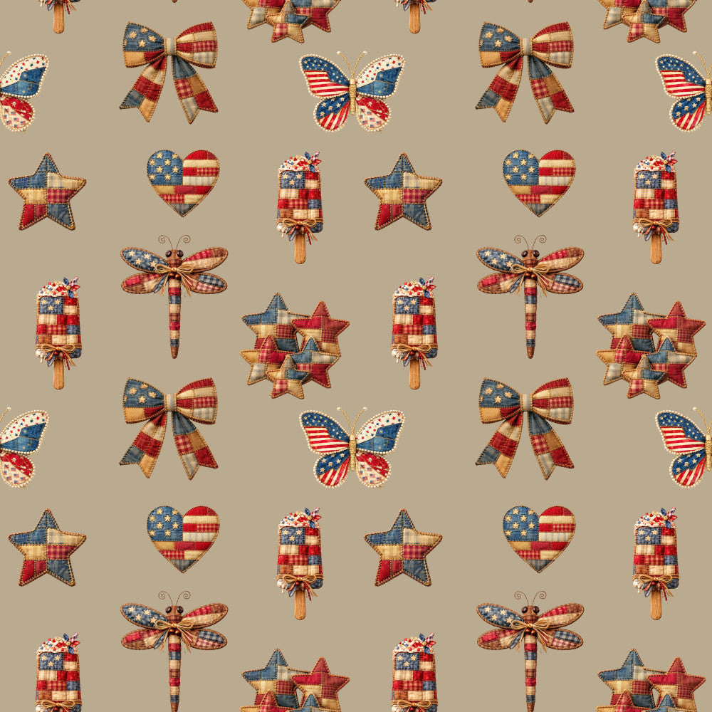 Heritage Star Parade Pattern 2 Minky Fabric