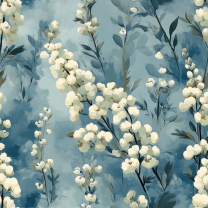 Painted Blossoms Pattern 19 Minky Fabric