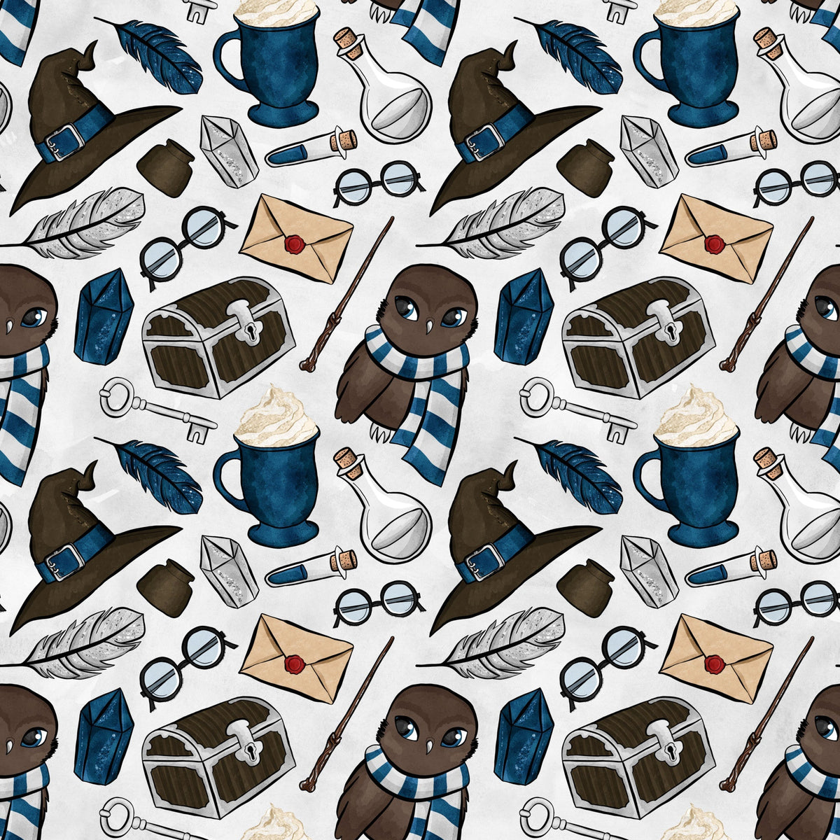 Owl Post Academy Pattern 43 Minky Fabric