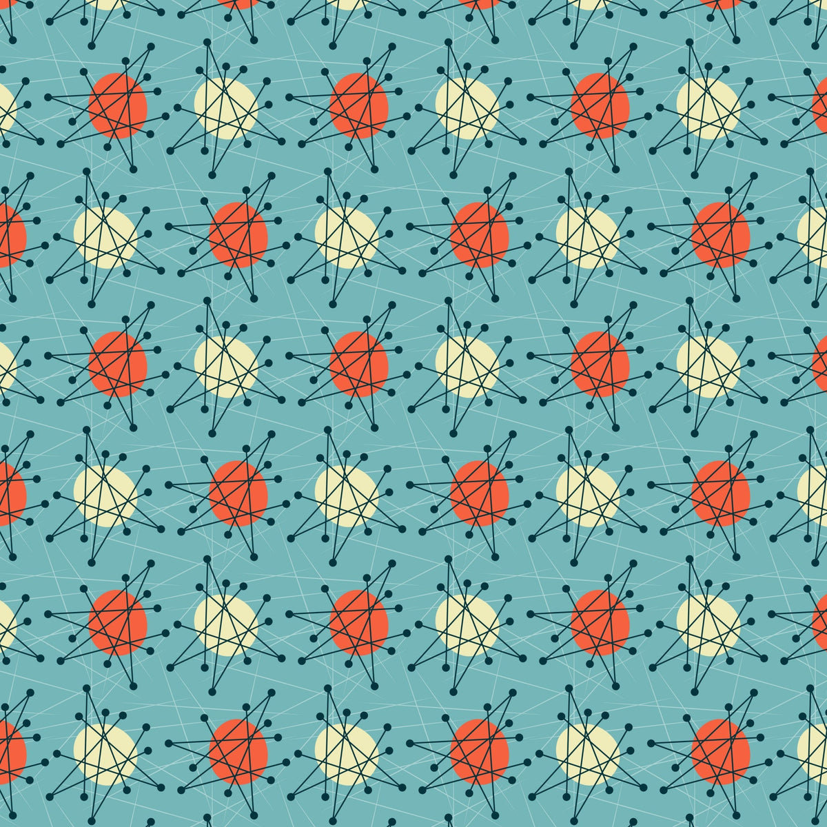 Retro Boomerangs Pattern 3 Minky Fabric