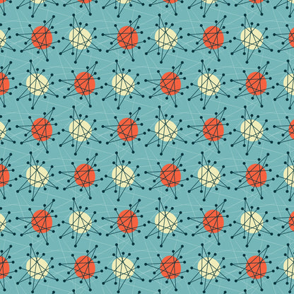 Retro Boomerangs Pattern 3 Minky Fabric