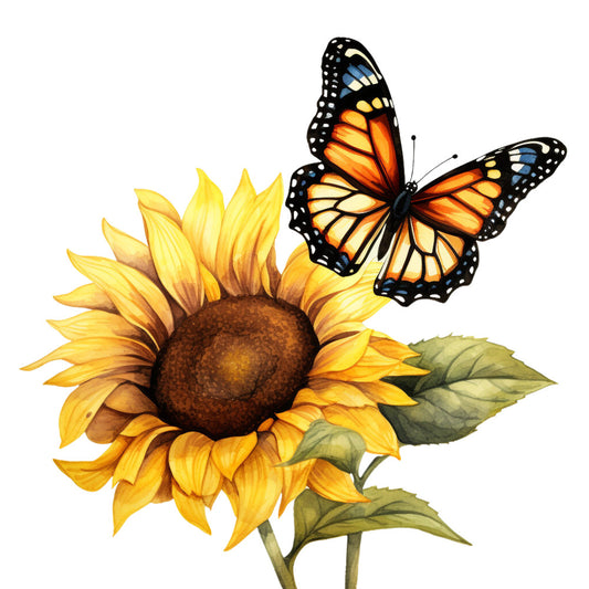 Sunflowers and Butterflies Fabric Panel 25