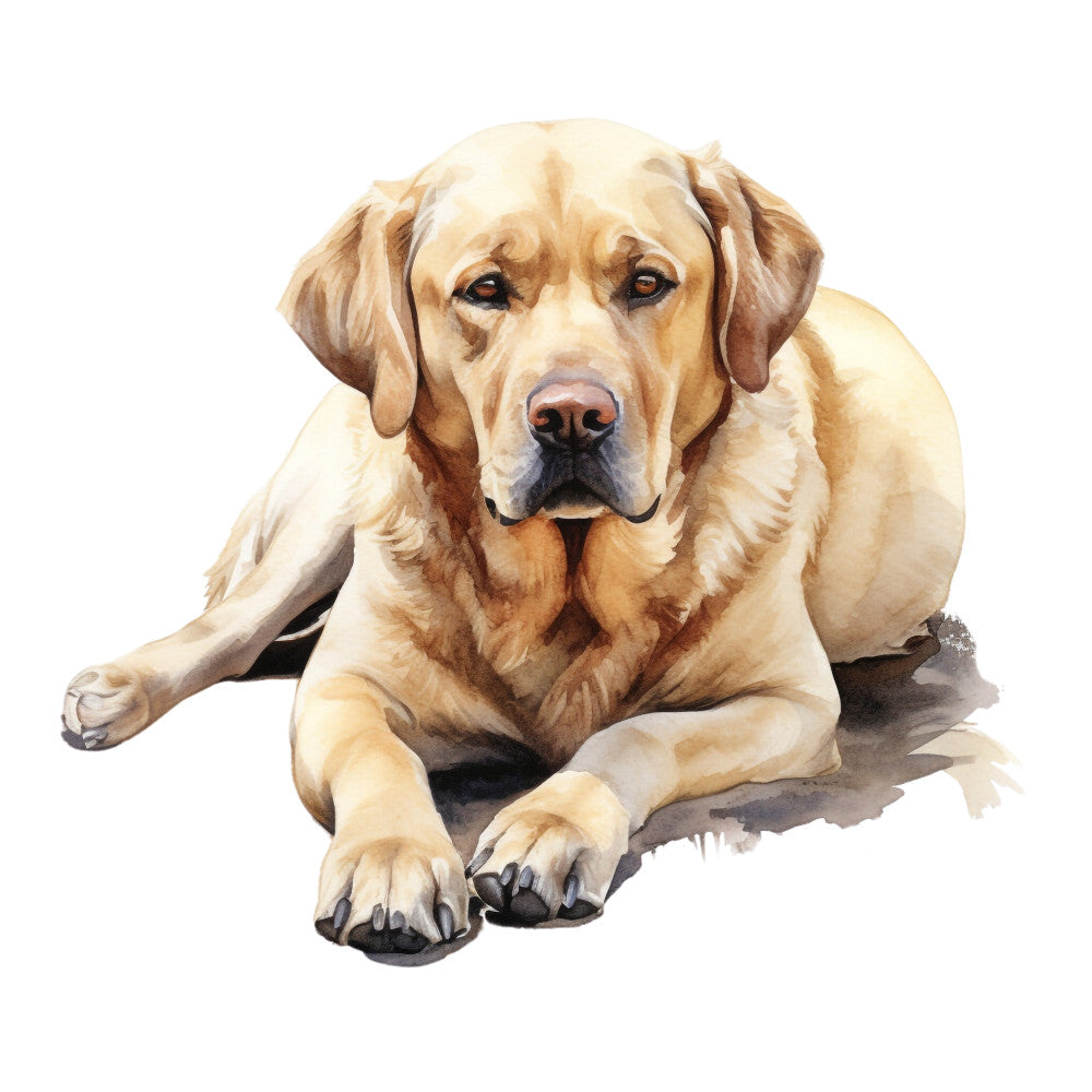 Watercolor Labrador Fabric Panel 2