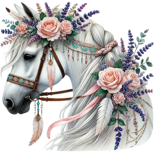 Boho Horses Fabric Panel 28