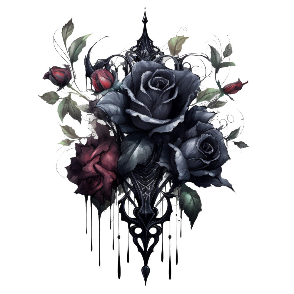 Gothic Floral Fabric Panel 30