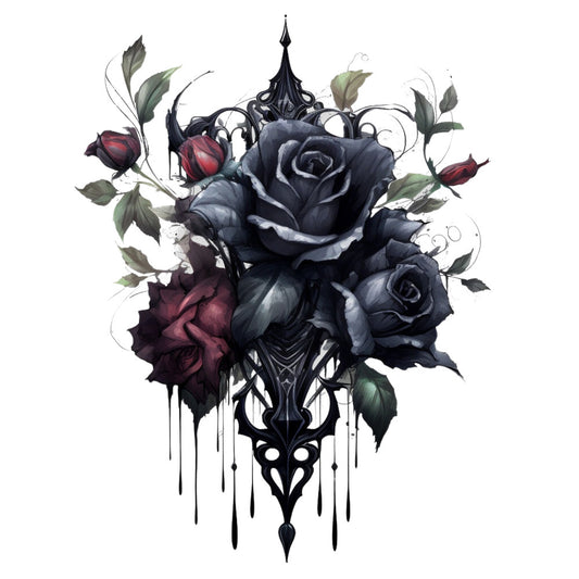 Gothic Floral Fabric Panel 30