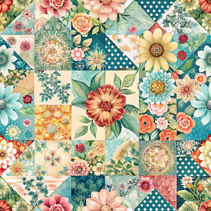 Quilted Daisies Pattern 17 Minky Fabric