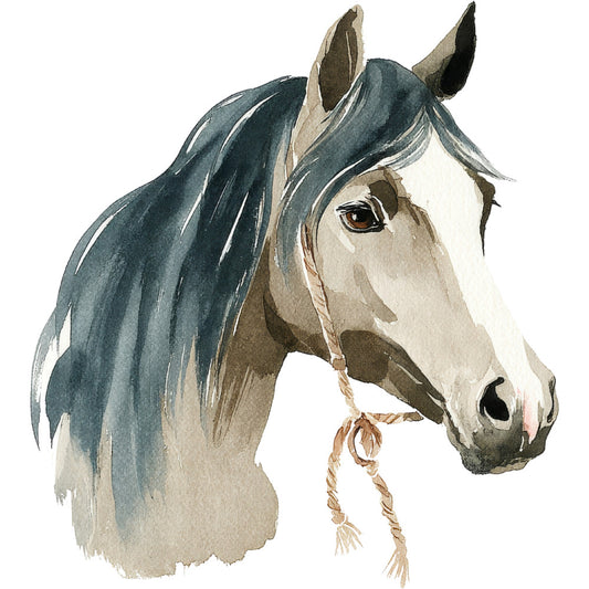 Watercolor Horses Fabric Panel 79