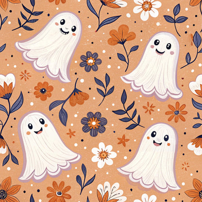 Retro Halloween Pattern 8 Quilting Cotton Fabric
